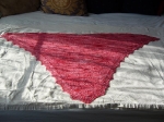 Wildflower shawl - blocking