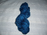 Navy Blue and Turquoise Corriedale - spun