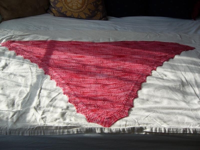 Wildflower shawl - blocking
