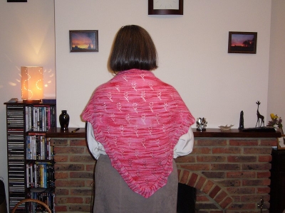Wildflower shawl - on