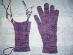 Damson gloves - wip